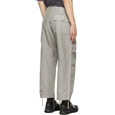 Shop Nemen Grey Fleo Tech Trousers In 180skg