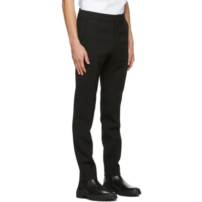 Shop Ami Alexandre Mattiussi Black Tricotine Cigarette-fit Trousers In 1 Black