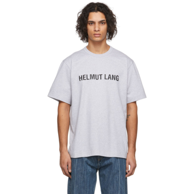 Shop Helmut Lang Grey Core Logo T-shirt In Vapor Heather
