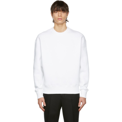 Shop Ami Alexandre Mattiussi White Ami De Cœur Technical Patch Sweatshirt In 100 White