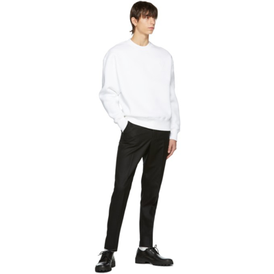 Shop Ami Alexandre Mattiussi White Ami De Cœur Technical Patch Sweatshirt In 100 White