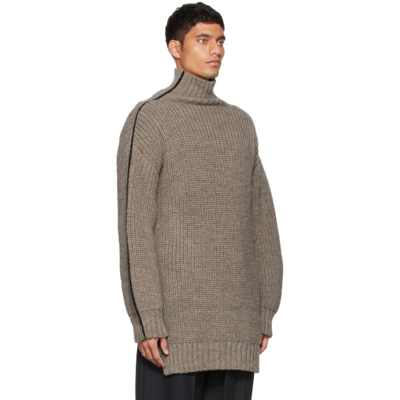Peter Do Grey Wool Turtleneck In Grey