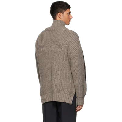 Peter Do Grey Wool Turtleneck In Grey