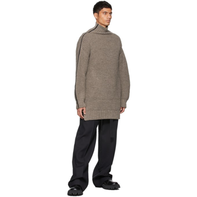 Peter Do Grey Wool Turtleneck In Grey