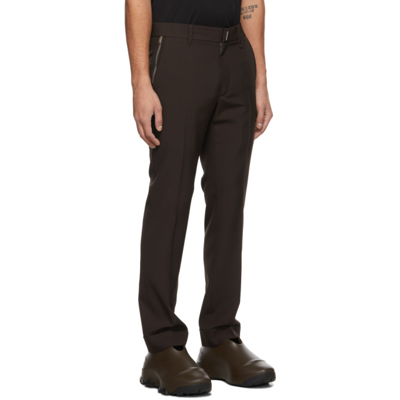 Shop Givenchy Brown Slim-fit Trousers In 201-dark Brown
