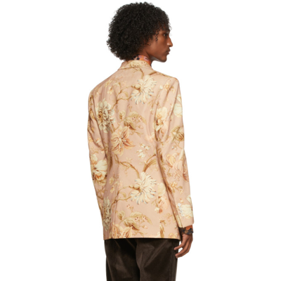 Tom Ford Floral Print Single-breasted Blazer In 2ver36 Prin