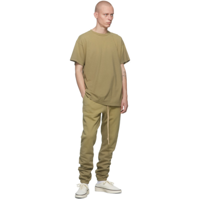 Shop Fear Of God Green 'fg7c' T-shirt In Vintage Army315