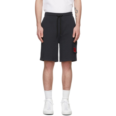 Shop Hugo Navy Dizzi Shorts In 405 Dark Blue