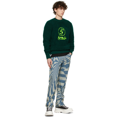 Shop Stella Mccartney Green Tom Tosseyn Edition Logo Sweatshirt In 3011 Dark Green