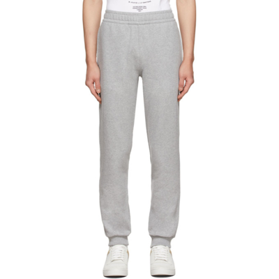 Shop Burberry Grey Location Lounge Pants In Pale Grey Melange