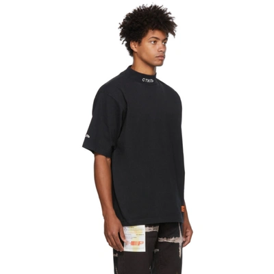 Shop Heron Preston Mock Neck Style T-shirt In Blackwt