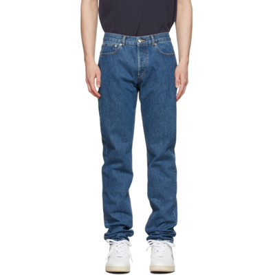 Shop Apc Blue Petit New Standard Jeans In Ial Washed Indigo