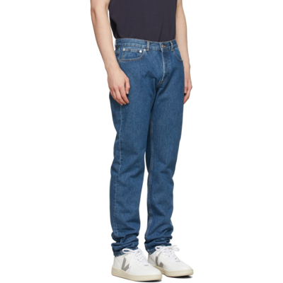 Shop Apc Blue Petit New Standard Jeans In Ial Washed Indigo