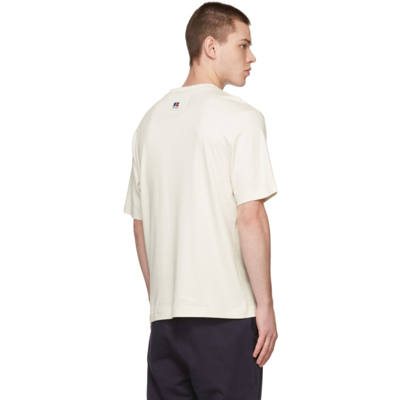 Shop Hugo Boss Off-white Russell Athletic Edition Logo T-shirt In 118 Open White