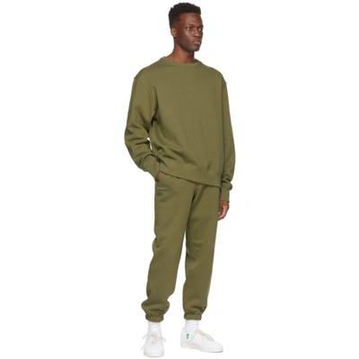 Shop Adidas Originals By Pharrell Williams Khaki Basics Sweatshirt In Olive Cargo