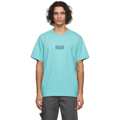 Shop Helmut Lang Blue Distort T-shirt In 400 Pool