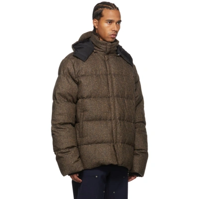 424 Brown Down Puffer Jacket In 25 Brown