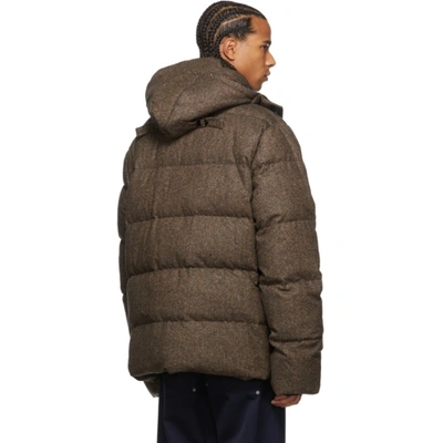 424 Brown Down Puffer Jacket In 25 Brown