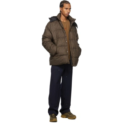424 Brown Down Puffer Jacket In 25 Brown