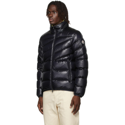 Shop Moncler Down Quilted Hanin Jacket In 742 Navy
