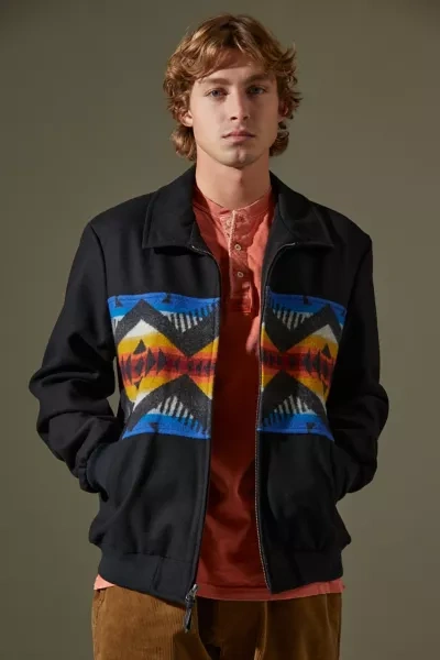 Shop Pendleton Los Lunas Pieces Zip Jacket In Black Multi