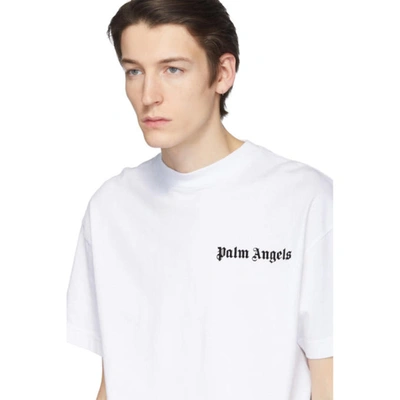 Shop Palm Angels White New Basic T-shirt In 0110 Whtblk