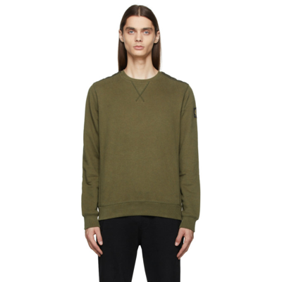 Shop Belstaff Green Jarvis Sweatshirt In 20150 Salvia Melange