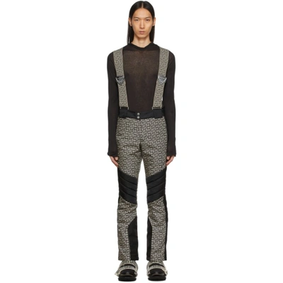 Shop Balmain Black & White Rossignol Edition Monogram Ski Lounge Pants In Gfe Ivoire/noir