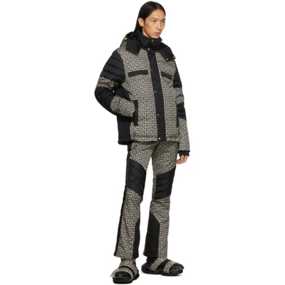 Shop Balmain Black & White Rossignol Edition Monogram Ski Lounge Pants In Gfe Ivoire/noir