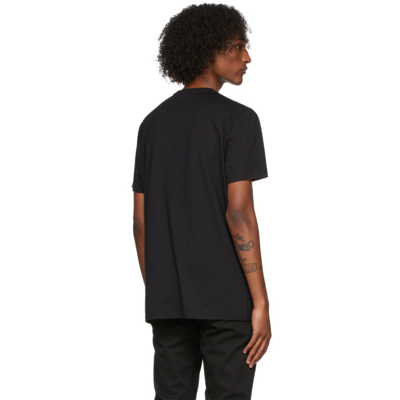 Shop Alexander Mcqueen Black Logo T-shirt In 0901 Black/