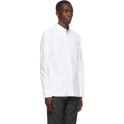 Shop Tom Ford Broadcloth Button Long Sleeve Shirt In Qft090 White