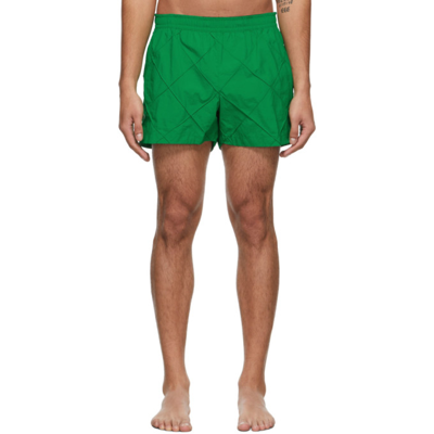 Shop Bottega Veneta Green Swim Shorts In 4809-parakeet