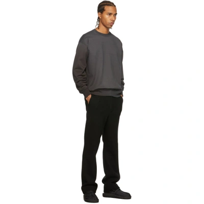 Shop Auralee Grey Compact Gradation Sweatshirt In Ink Black Gradation