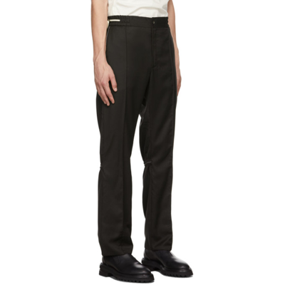 Shop Adyar Ssense Exclusive Black Knit Trousers In Brown
