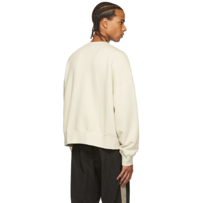 Shop Palm Angels Off-white Bear Sweatshirt In Light Grey B