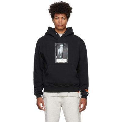 Shop Heron Preston Censored Heron Hoodie In Blkgrey