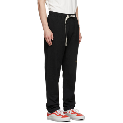 Shop Advisory Board Crystals Black Cotton Utility Trousers In Anthracite