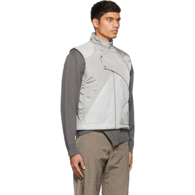 Shop Heliot Emil Grey Fleece Vest In Light Grey Melangelg