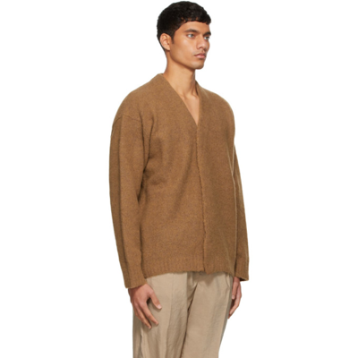 Shop Lemaire Brown Oversized Cardigan In 418 Cigar