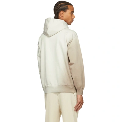 Shop Auralee Khaki Gradation Dye Hoodie