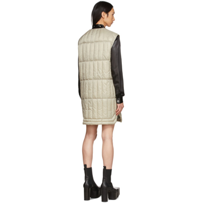 Shop Rick Owens Off-white Quilted Liner Vest In 08 Pearl