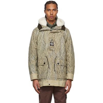 Stone Island Reflective-trimmed Printed Shell Parka With Detachable Quilted  Liner In Green | ModeSens