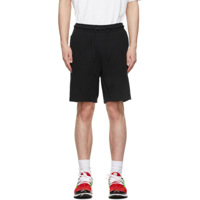 Shop Nike Black Nsw Tech Fleece Shorts In Black/black