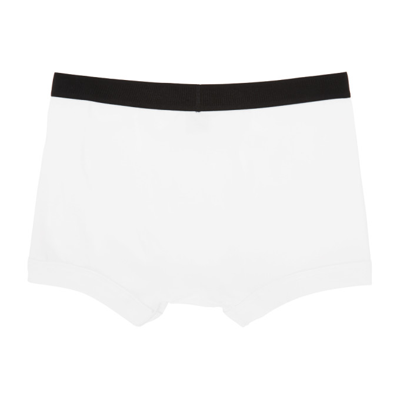 Shop Tom Ford Two-pack White Cotton Boxer Briefs In 100 White