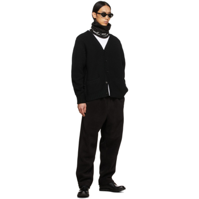 Shop Undercover Black Evangelion Slim Poly 'seele' Trousers