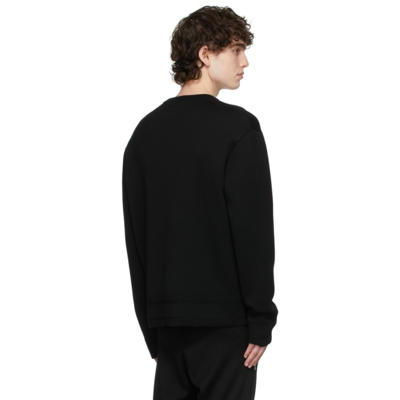 Shop Givenchy Black Studded Logo Sweater In 001-black