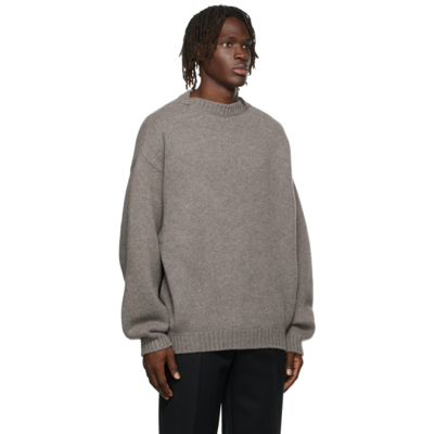 Shop Fear Of God Overlap Sweater In 22warm Grey