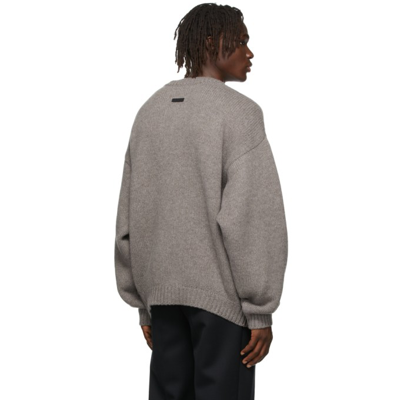 Shop Fear Of God Overlap Sweater In 22warm Grey