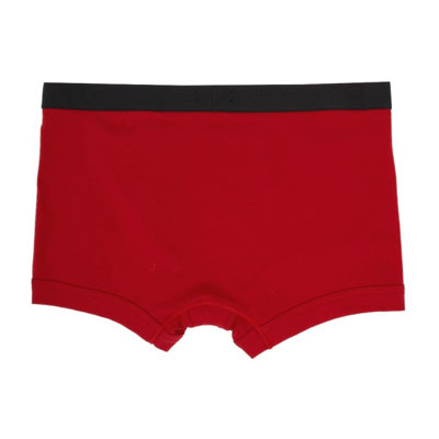 Shop Tom Ford Red Cotton Boxer Briefs In 632 Red