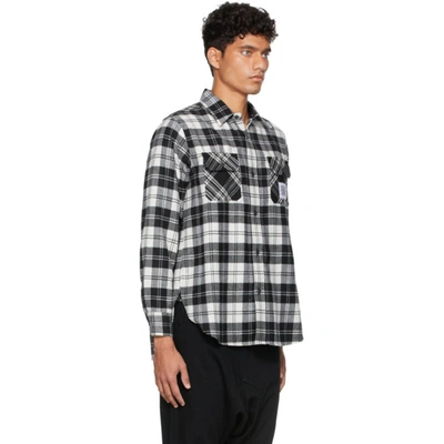 Shop Fumito Ganryu Pleated Flannel Shirt Jacket In Black